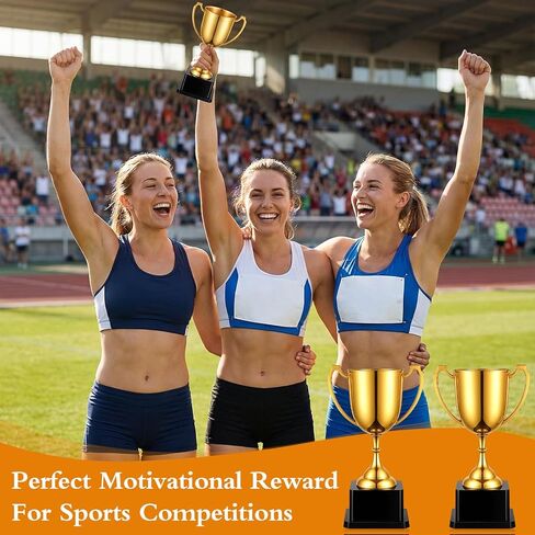 4 عبوات من جوائز الكأس البلاستيكية الذهبية، وأكواب جوائز مقاس 7.28 بوصة للمنافسة، وهدايا التقدير، وهدايا الحفلات، والرياضة، وتقدير الموظفين in Kuwait