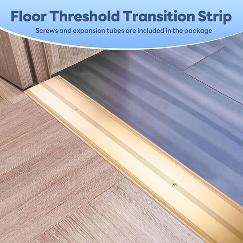 2 Pack Aluminum Door Threshold, 36"L x 2.4"W Metal Floor Transition Strip for Doorways, Threshold Strip for Exterior & Interior Doors Flooring Gaps, Doorway Protector and Decor (Black) in Kuwait