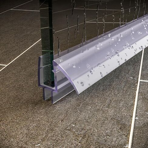 5 PCS Frameless Shower Door Bottom Seal for 3/8 Inch Glass - 5 x 15.75 Inches, Frameless Glass Door Seal Strip, 5 Sections Segmented Shower Installation Kit in Kuwait