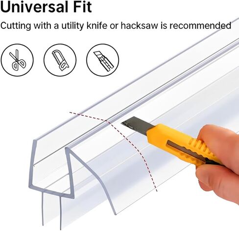 5 PCS Frameless Shower Door Bottom Seal for 3/8 Inch Glass - 5 x 15.75 Inches, Frameless Glass Door Seal Strip, 5 Sections Segmented Shower Installation Kit in Kuwait