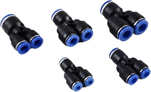 PY Pneumatic Connector Blue Cap Tee PY6 Air Pipe Quick Plugs PY4/8/10/12/14 /16 1Pcs(PY6) in Kuwait