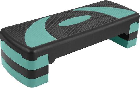 Fitvids Fitvids Step Aerobic Platform, 31" Exercise Step with 3 levels Adjustable Height, 4 Stackable Risers, Fitness Training Workout Stepper for Home Gym, Cardio Strength in Saudi Arabia