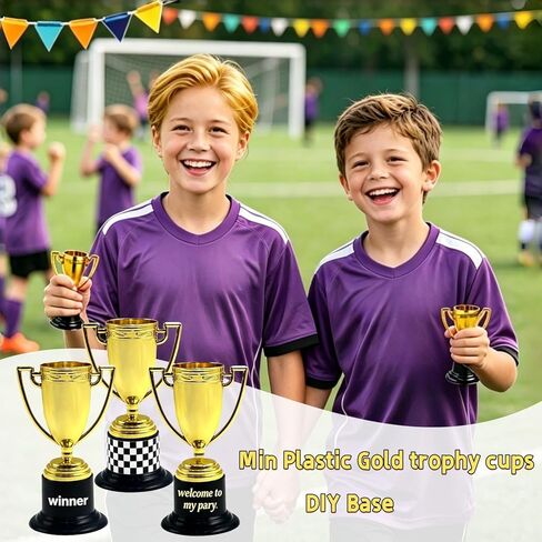 24 قطعة من الجوائز الصغيرة، جوائز بلاستيكية مقاس 4 بوصة للأطفال، جائزة الكأس الذهبية، كأس جوائز المشاركة، جوائز كبيرة لهدايا الحفلات، مكافآت رياضية، جوائز الفوز، المسابقات، كأس العالم 2026 (24) in Kuwait
