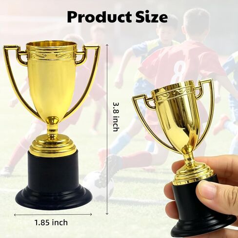 24 قطعة من الجوائز الصغيرة، جوائز بلاستيكية مقاس 4 بوصة للأطفال، جائزة الكأس الذهبية، كأس جوائز المشاركة، جوائز كبيرة لهدايا الحفلات، مكافآت رياضية، جوائز الفوز، المسابقات، كأس العالم 2026 (24) in Kuwait