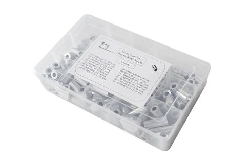 مجموعة متنوعة من جلبة المواجهة المصنوعة من الألومنيوم مقاس 5/8 بوصة OD × 5/16 بوصة معرف (139 قطعة) in Kuwait