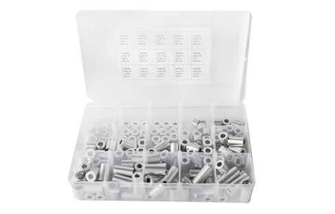 مجموعة متنوعة من جلبة المواجهة المصنوعة من الألومنيوم مقاس 5/8 بوصة OD × 5/16 بوصة معرف (139 قطعة) in Kuwait