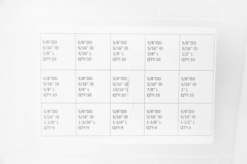 مجموعة متنوعة من جلبة المواجهة المصنوعة من الألومنيوم مقاس 5/8 بوصة OD × 5/16 بوصة معرف (139 قطعة) in Kuwait