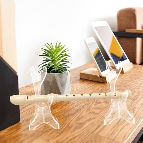 ULTECHNOVO 1 Pair Acrylic 2-tier Flute Stand Flute Display Holder Vertical Clarinet Storage Organizer Desktop Wind Instrument Rack for Home Use in Saudi Arabia