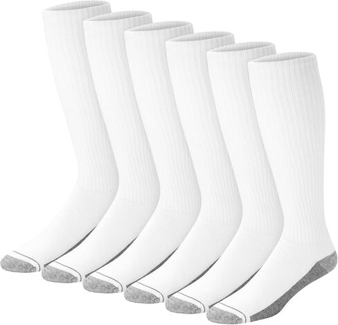 Hanes Men's Crew Socks Pack, 6-pair Pack, Max Cushion Moisture-wicking Stay Dry Athletic Over-the-calf Socks for Men in Saudi Arabia