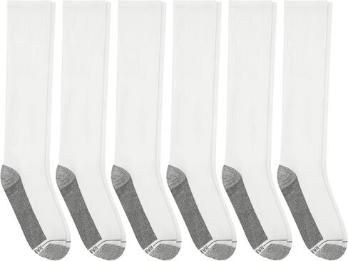 Hanes Men's Crew Socks Pack, 6-pair Pack, Max Cushion Moisture-wicking Stay Dry Athletic Over-the-calf Socks for Men in Saudi Arabia