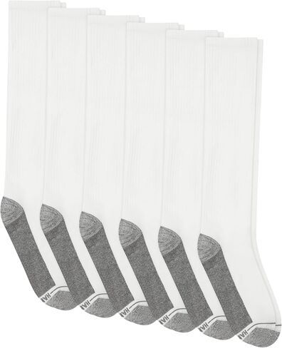 Hanes Men's Crew Socks Pack, 6-pair Pack, Max Cushion Moisture-wicking Stay Dry Athletic Over-the-calf Socks for Men in Saudi Arabia