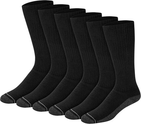 Hanes Men's Crew Socks Pack, 6-pair Pack, Max Cushion Moisture-wicking Stay Dry Athletic Over-the-calf Socks for Men in Saudi Arabia