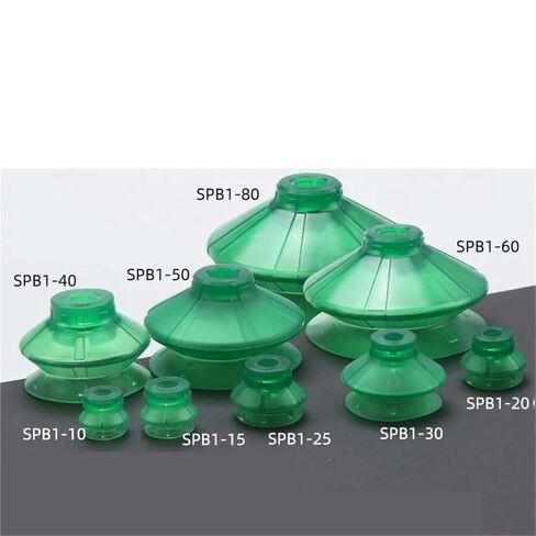 1pcs Pneumatic Ripple Vacuum Suction Cup SPB1-10 20 25 30 Large Power Green Silicone Sucker Injection Molding(SPB1-25) in Saudi Arabia