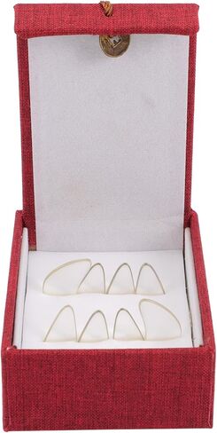 Guzheng Practice Nail Picks أغطية أصابع كريستالية واقية لأظافر وهمية بيضاء كبيرة للعب Guzheng وحماية أطراف الأصابع in Kuwait