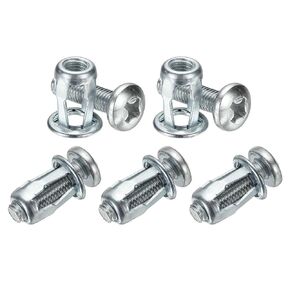M METERXITY 5-Pack M8 x 21 Hollow Door Anchor Set, Petal Nuts Expansion Screw Jack Nut for Hollow Wall/Aluminium Cladding/Steel Pipes/Iron Sheets/Plastic Panels[Silver Tone] in Saudi Arabia
