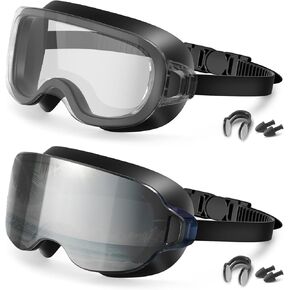 Aegend Swim Goggles Adult 2 Pack, Frameless 180°Clear Wide View Anti-Fog/UV, Fashion Men Women Pool Swimming Goggles in Kuwait
