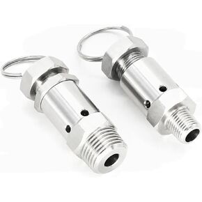 1PCS 1/4" 1/2" Stainless Steel 304 Adjustable Pressure Relief Safety Valve Homemade air Compressor(1/4",0.3mpa) in Kuwait