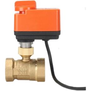 1PCS DN15 DN20 DN25 DN32 DN40 Ball Valve AC220V 3-Wire 2-Way Control Brass Thread Ball Valve Stable(1",24VDC_2 Way) in Kuwait