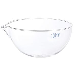 Luxshiny Heat-Resistant Glass Evaporation Dish with Spout for Laboratory Use Round Bottom Evaporating Basin for Concentrating and Drying Solids in Kuwait