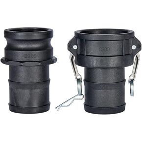 1 قطعة تركيبات Camlock من مادة البولي بروبيلين (3 بوصات الجزء C أنثى مقرنة x نهاية خرطوم) تجهيزات خرطوم الكامة والأخدود + 1 قطعة تركيب قفل كامة PP (3 بوصات محول ذكر جزء E x نهاية خرطوم) in Kuwait