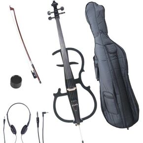 Cecilio CECO-2WH تشيلو كهربائي صامت لؤلؤي أبيض من خشب الأبنوس في النمط 2، مقاس 4/4 (الحجم الكامل) in Kuwait