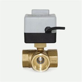 1PCS 1" Brass Ball Valve 3-Wire Two-Control Actuator AC220V 3-Way with Manual Switch in Kuwait