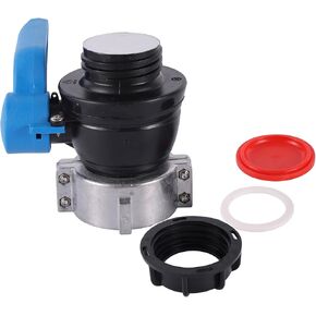 75mm IBC Water Tank Ball Valve DN50 Ton Barrel Valve Acid and Alkali Resistant Chemical Barrel Garden Irrigation Tank Adapter(75mm-coarse thread-01) in Kuwait