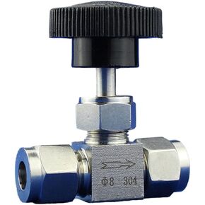 Stainless Steel High Pressure Double Ferrule Valve 1/8" 1/4" 3/8" 1/2" Pressure Gauge Globe Valve 64 Bar(8MM) in Kuwait
