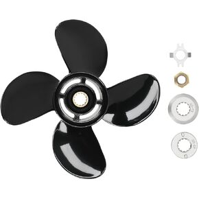 maXpeedingrods 4 Blades 10.3 X 13 Aluminum Boat Propeller for Mercury 25-75HP 13 Spline Tooth, RH, Parts No# 48-8M8026630 in Kuwait