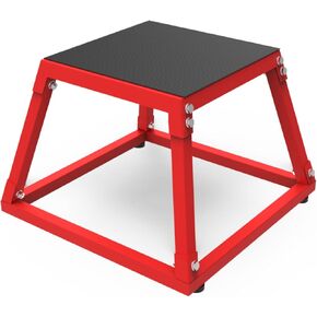 Heavy-Duty Steel Plyometric Jump Box, 12" Anti-Slip Rubber Tread & Stable Trapezoidal Design, Fixed Non-Slip Pads Fitness Jump Platform for Strength Training, Home & Gym Use in Kuwait