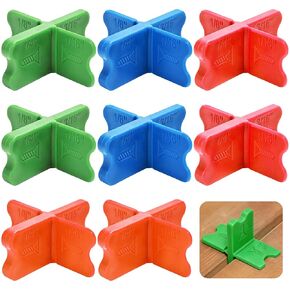 8 Pcs Deck Spacers, 4 Sizes (1/16", 1/8", 3/16", 1/4") Deck Board Spacing Tool with Screw Guides, Multi-Color Gap Gauge for Uniform Decking, Fits Pressure Treated, Composite, PVC & Hardwood in Saudi Arabia