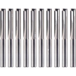10 قطع/مجموعة 1/8 بوصة عرقوب مستقيمة لقم التوجيه المستقيمة 2 فلوت من كربيد التنجستن نهاية مطحنة النجارة الحز لقمة النقش (10pc-ST2F-D3.1-L12) in Kuwait
