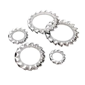 500pcs External Internal Toothed Serrated Lock Washer Gasket Mix M3 M4 M5 M6 M8 Assortment Kit Set Box 304 A2-70 Stainless Steel in Kuwait