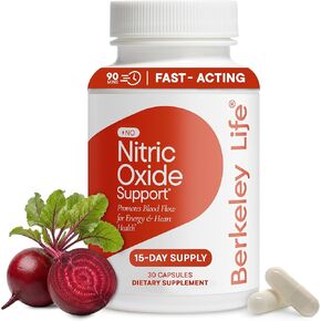 Berkeley Life Menopause and Heart Health Support Supplements - Hormone-Free Dual-Action Nitric Oxide for Women, Menopause Symptom Relief & Healthy Blood Flow Support for Women - 60 Capsules in Saudi Arabia