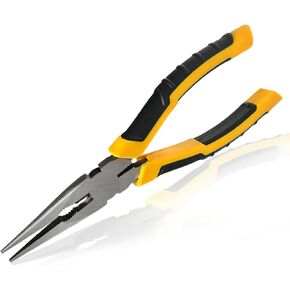 كماشة إبرة الأنف مع قاطعة الأسلاك - كماشة الأنف الطويلة، كماشة الإبرة، كماشة الأنف الإبرة، كماشة الأنف الإبرة يمكن أن تقوم بفك الصواميل السائبة وأسلاك الرياح/القطع وما إلى ذلك. (8.1 بوصة) in Kuwait