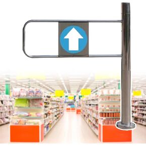 بوابة أمان متأرجحة محملة بنابض - باب إغلاق تلقائي من الفولاذ المقاوم للصدأ عالمي لمتاجر السوبر ماركت ومدخل المكتبة 100 × 97 سم حاجز أمان أحادي الاتجاه in Kuwait