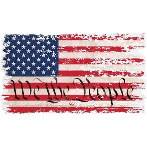 نحن شارات الناس - العلم الأمريكي المتعثر الوطني الوطني للسيارات والشاحنات ونوافذ المركبات - مصنوعة في الولايات المتحدة الأمريكية (5.9x3.3 بوصة) in Kuwait