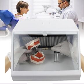 Dental Dust Collector for Labs, Air Extraction & Filter, LED Light, Prevents Dust Escape, Protects Doctors, Enhances Visibility, Efficient Sandblasting Solution in Kuwait