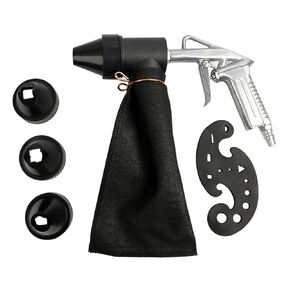 Estink 6PCS Pneumatic Sandblasting Tool Sandblasting Machine Sand with Alloy Body Non Slip Handle 4 Nozzles 1 Mold Piece for Removal Polishing Refurbishing (EU Style Connector) in Kuwait