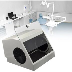 Dental Laboratory Dust Box, Professional Dental Sandblaster with Led Light Source, Highly Transparent Tempered Glass for Dental Laboratories in Kuwait