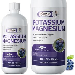 2 Pack Potassium Magnesium Supplement Liquid - High Absorption Calm Magnesium Complex 500mg & Potassium 99mg Plus Calcium, Vitamin D3, Zinc for Leg Cramps & Bone & Energy & Immune Support - 4 Fl oz in Kuwait