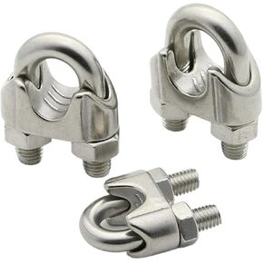 الفولاذ المقاوم للصدأ U نوع المشبك، 1PCS، 304 سلك حبل كليب M2-M32 كابل البراغي تزوير الأجهزة المشابك. (M4-304) in Kuwait