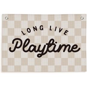 Lacama Vintage Blue Long Live Boyhood Boys Decore ، ديكور الحضانة ، ديكور حضانة ، راية الكتان معلقة القماش ديكور العلم in Kuwait