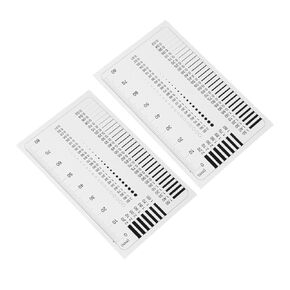 قطعتان من مسطرة قياس الكشف عن الخلل الشفاف، أداة قياس عالية الدقة للشقوق والخدوش، تصميم محمول وصغير الحجم لقياسات دقيقة in Kuwait