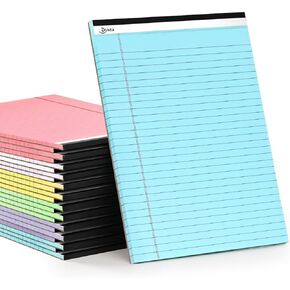 Dynta 24 Pack Colored Legal Pads, 1080 Sheets Wide Ruled Lined Writing Note Pads, 8.5 X 11.75 Inch, 45 Sheets Per Notepad in Kuwait