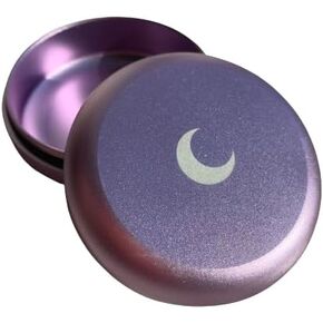 Brando Moon Small Metal Pill Container - 2.1 x 0.9" Pocket Size Portable Pill Box Case – Sturdy Storage Organizer for Coffee, Pills and other Small Components while Traveling in Kuwait