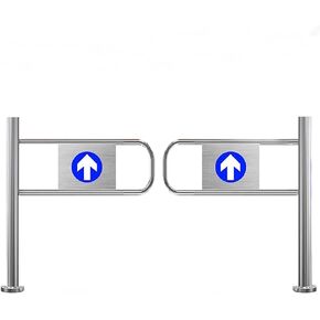 بوابة صناعية متأرجحة لمحلات السوبر ماركت والمستودعات، بوابة مدخل آمنة ثنائية الاتجاه (60 × 97 سم) - تحكم متين في الوصول من الفولاذ المقاوم للصدأ للمكتبات والمتاجر in Kuwait