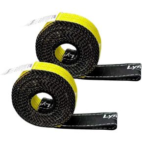 2''x 6.6FT Lift Sling Web Strap/Wear Guard End, Heavy Duty Flat Eye Lifting Sling with 13,000 lbs Reinforced Loops for Tree Saver Lifting Furniture Appliances Machine 2PK in Kuwait