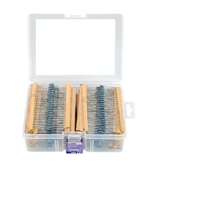 2600 Pcs 1/4W Resistors Assortment Kit, Through-Hole Axial Leads 0.25W 1 Ω-10M Ω 130 Values (20 Pcs Each) Resistor Kit for Breadboard, DIY Electronics, Circuits, Electrical Experiments Project in Saudi Arabia