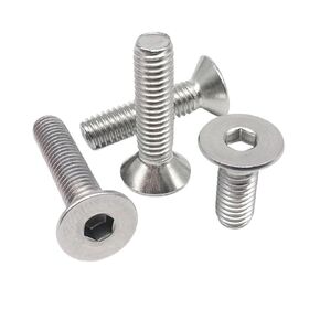 M2 M3 M4 304 Stainless Steel Hex Socket Screw Flat Head Countersunk Bolt DIN7991 Threaded Metal Wood Machine Screws Bolts(8mm(50Pcs)) in Kuwait